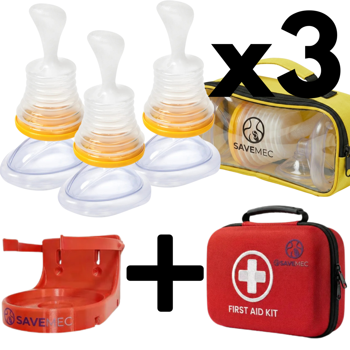 SaveMec Anti Choking Device x3 + 3 Free Gifts Bundle.