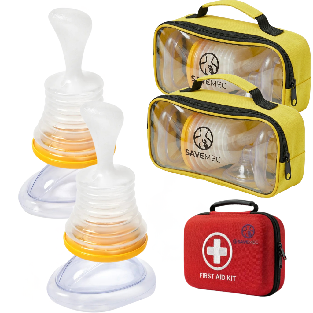 SaveMec Anti Choking Device x2 + First Aid Kit Bundle